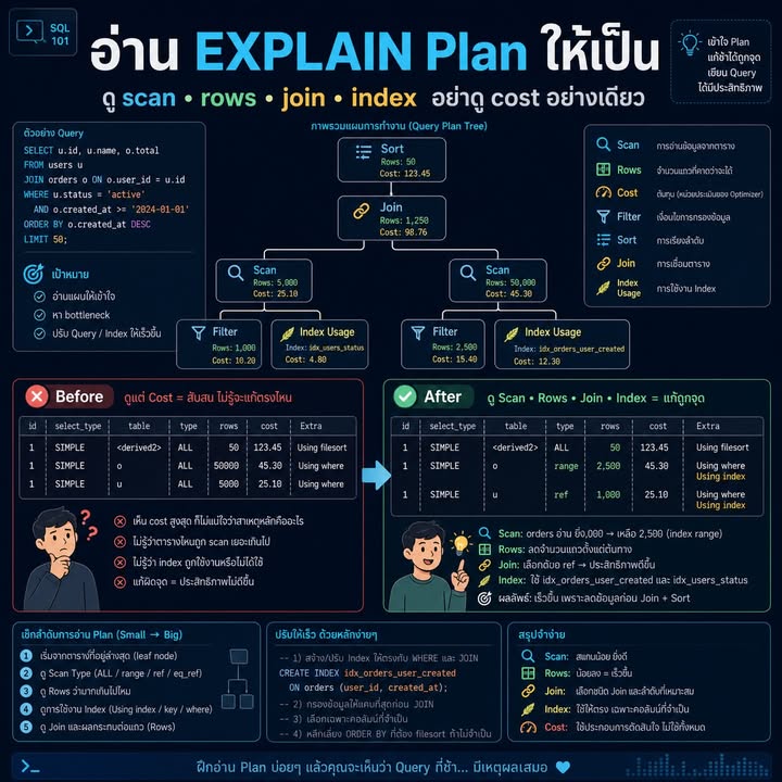 อ่าน EXPLAIN Plan ให้รู้ว่า Database ใช้เวลาไปกับอะไร