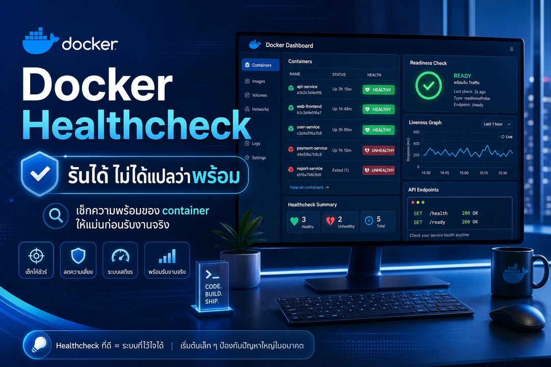 Healthcheck ใน Docker รายละเอียดเล็กที่ช่วยลดปัญหาใหญ่ตอน Deploy