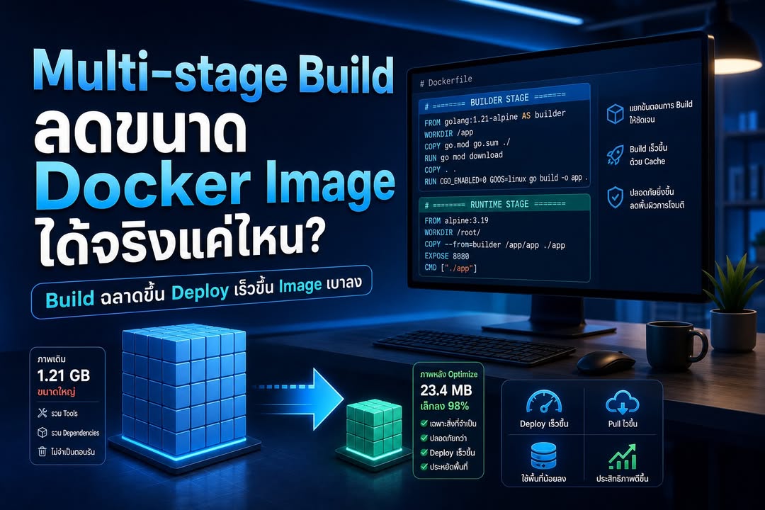 Multi-stage Build เทคนิคย่อขนาด Docker Image ที่คุ้มทั้งเร็วและปลอดภัย