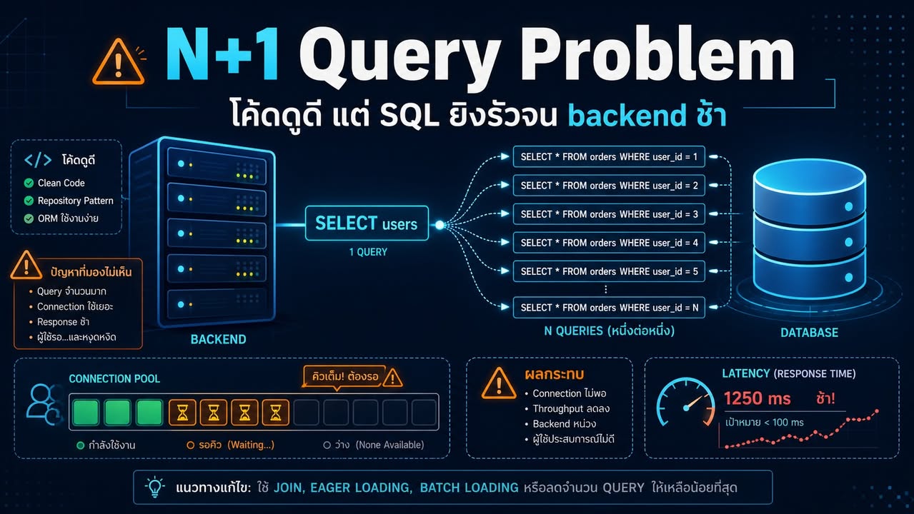 N+1 Query Problem บั๊กเงียบที่ทำให้ Backend ช้าลงแบบไม่รู้ตัว