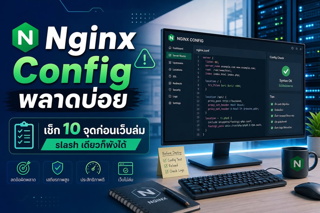 10 จุดที่มือใหม่มักพลาดใน Nginx Config และวิธีเช็กก่อนเว็บพัง
