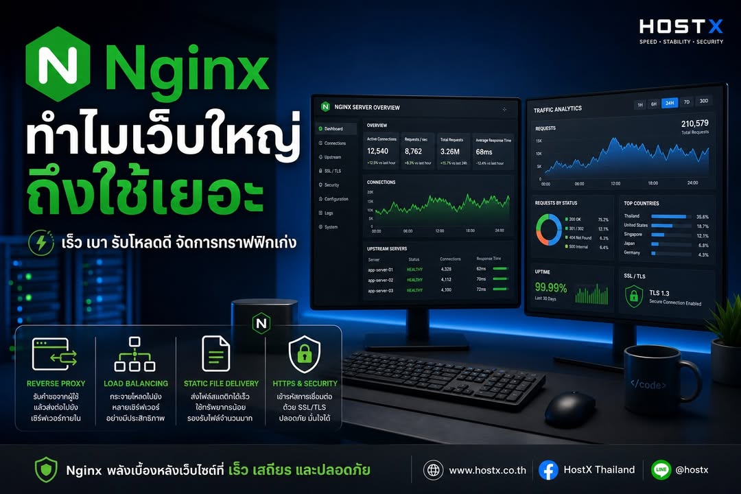 ทำไมเว็บใหญ่ถึงนิยมใช้ Nginx เป็นด่านหน้าของระบบ