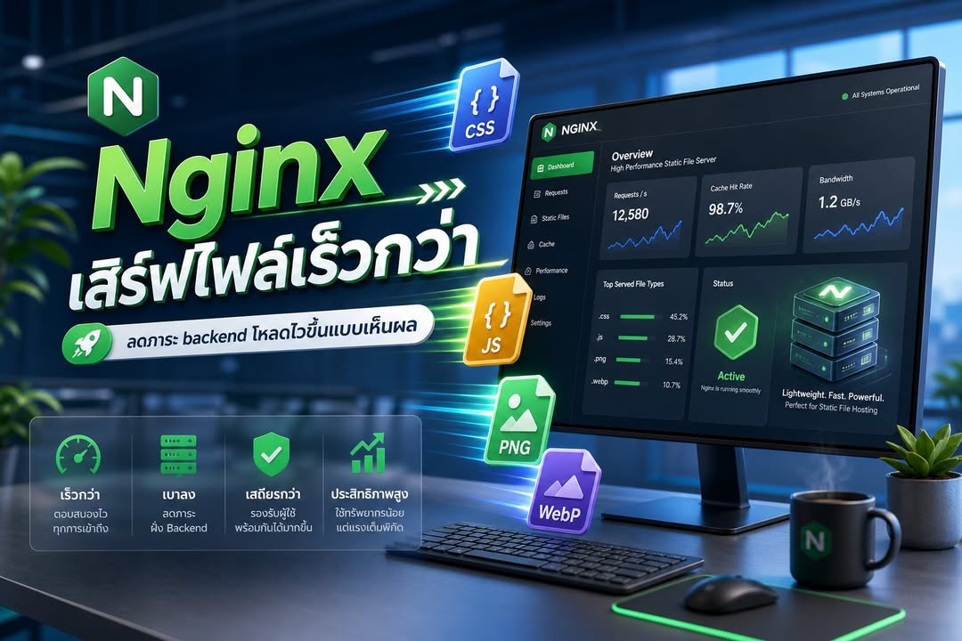 เสิร์ฟ Static Files และตั้ง Cache ด้วย Nginx ให้เว็บโหลดเร็วขึ้น