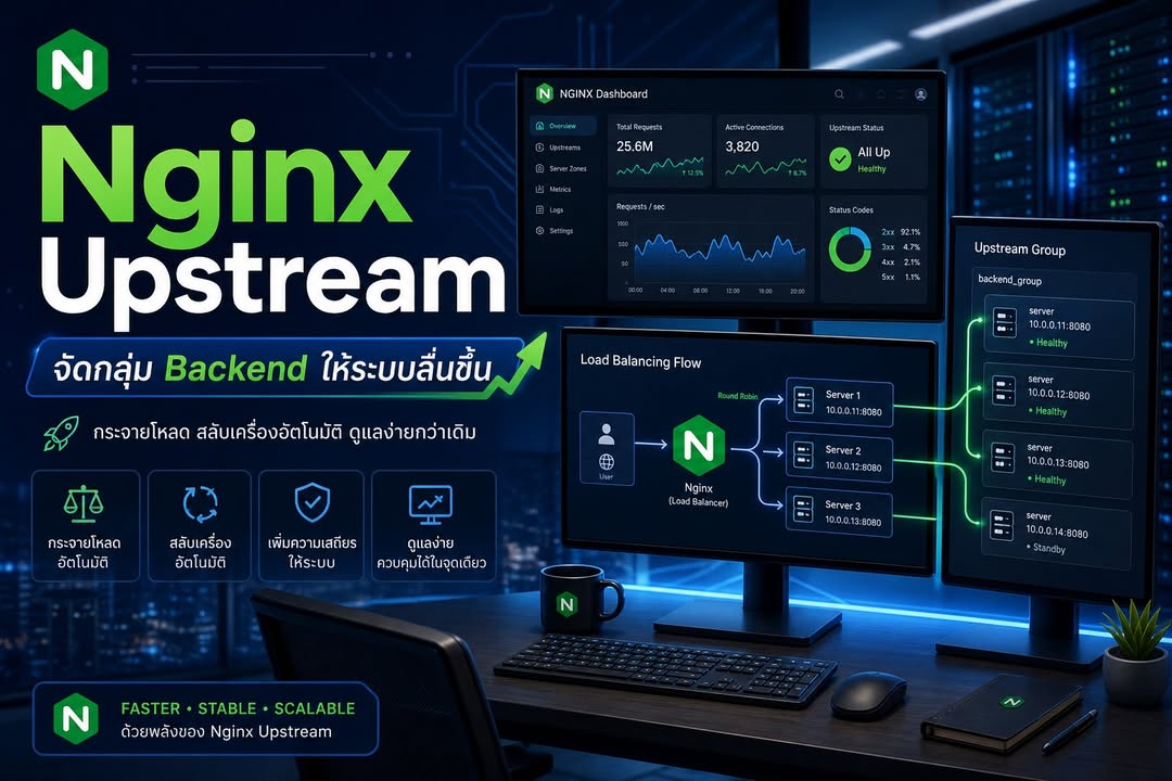 จัดกลุ่มหลาย Backend ด้วย Nginx Upstream
