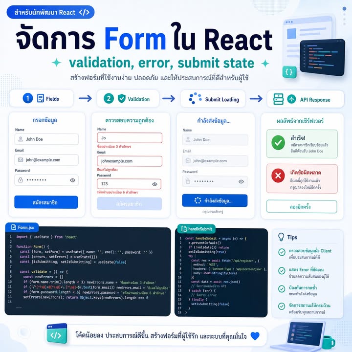 จัดการ Form State และ Validation ใน React ไม่ให้โค้ดรก