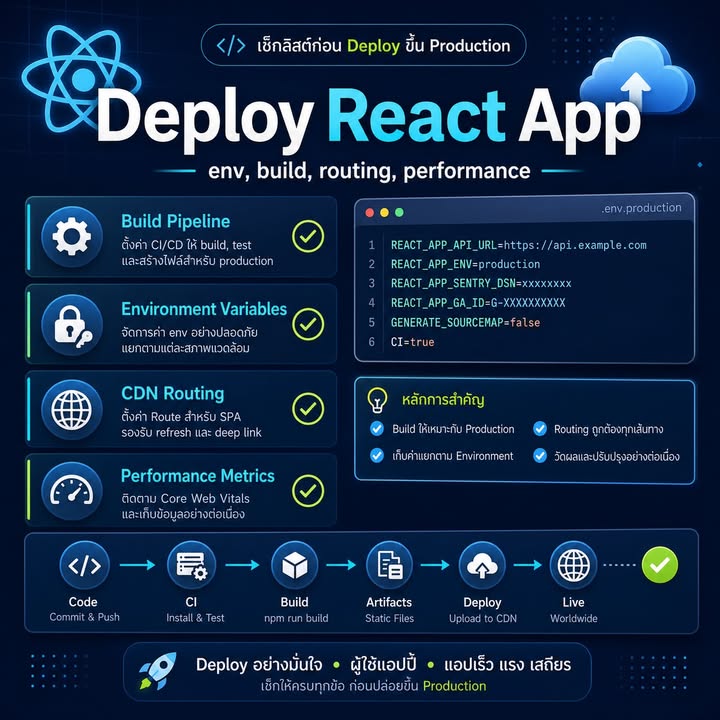 Checklist ก่อน Deploy React App ขึ้น Production