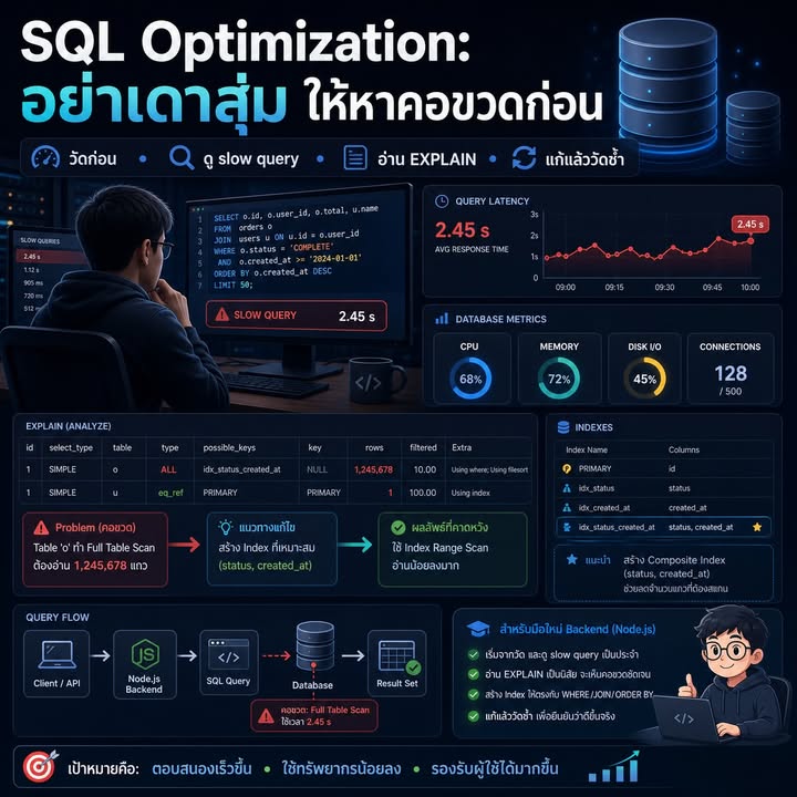 ปรับ SQL Query ด้วย EXPLAIN และ Index แทนการเดาสุ่ม